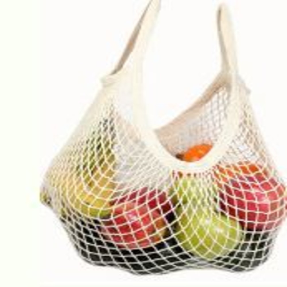 Cotton Net Drawstring Bag